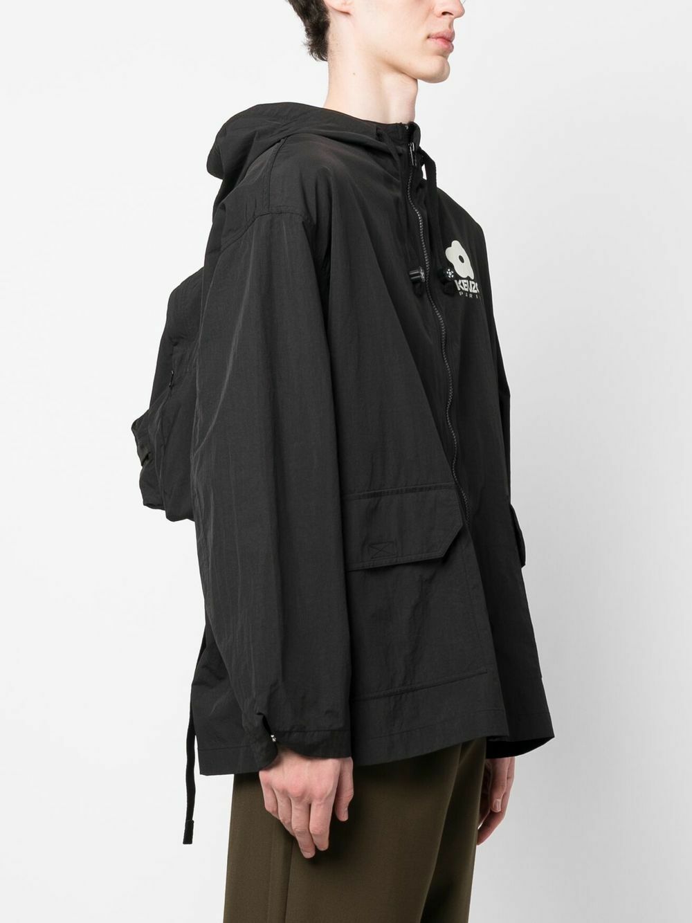KENZO Kids Hooded Windbreaker in Navy
