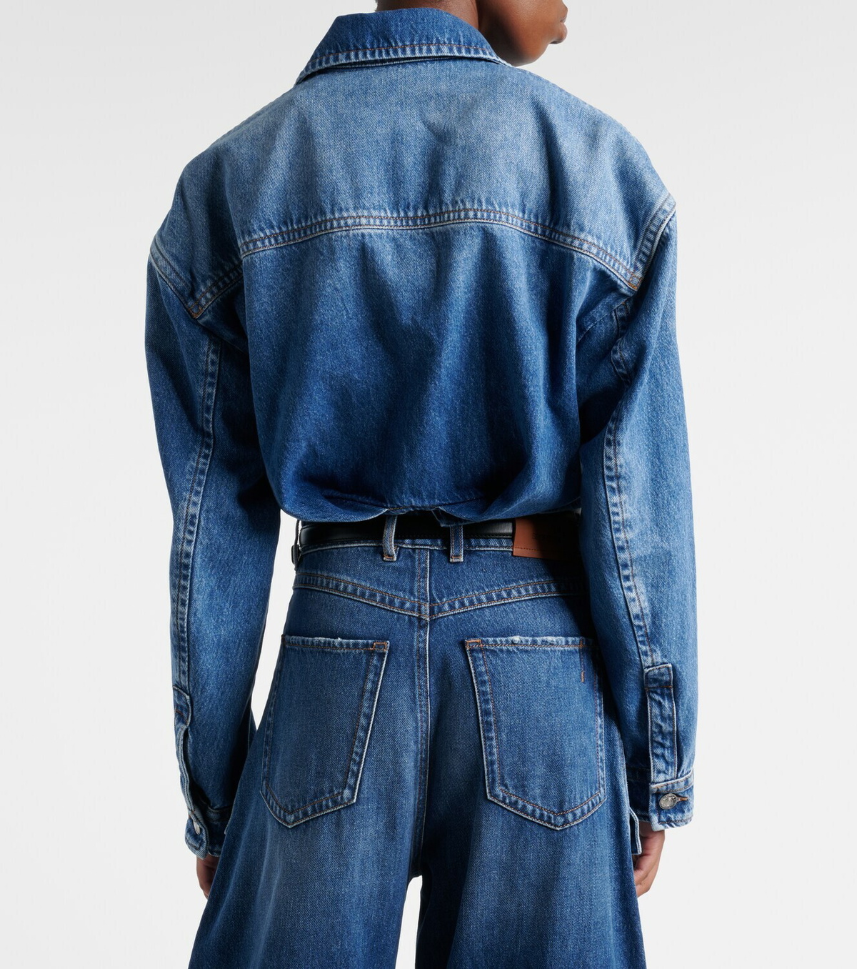 Sportmax Pevera cropped denim shirt