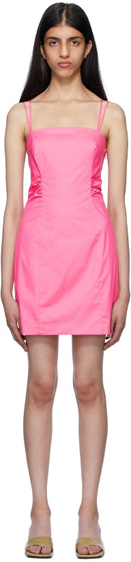 Photo: FRAME Pink Tie Back Minidress