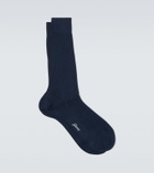 Brioni Ribbed-knit cotton socks