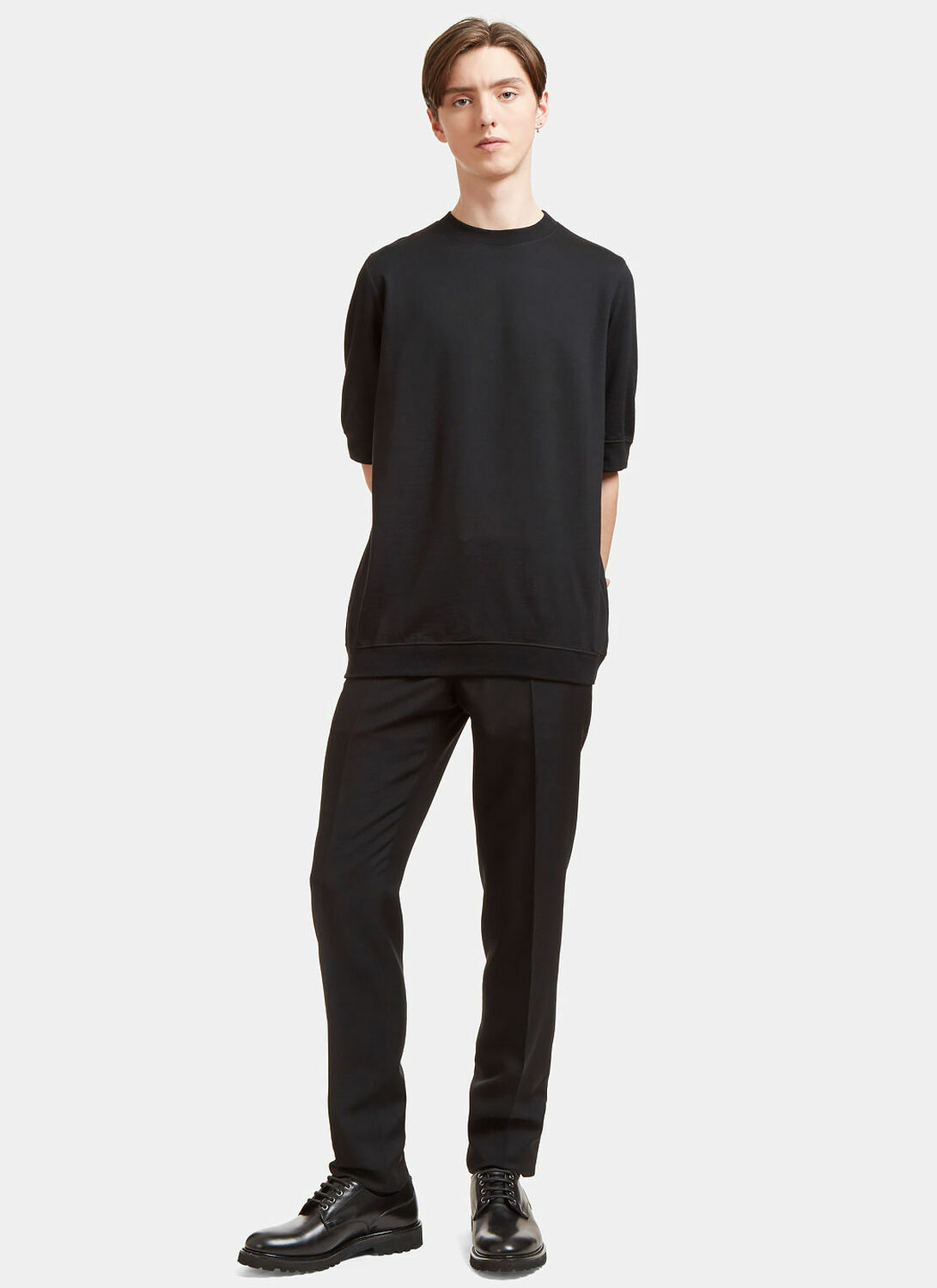 Aiezen Wool-Blend Fine-Knit T-Shirt