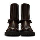 Bottega Veneta Brown Leather Buckled Boots