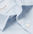 Charvet - Cotton and Wool-Blend Flannel Shirt - Blue
