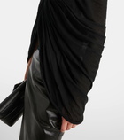 Rick Owens Draped cotton jersey top