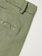 MP Massimo Piombo - Straight-Leg Cotton-Blend Gabardine Bermuda Shorts - Green