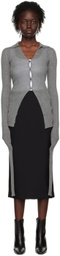 Quira SSENSE Exclusive Gray Spread Collar Cardigan