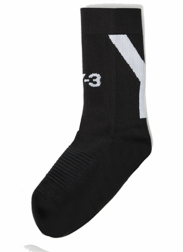 Photo: Y-3 - High-Top Logo Socks in Black