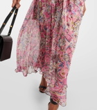 Veronica Beard Elvita printed silk maxi dress