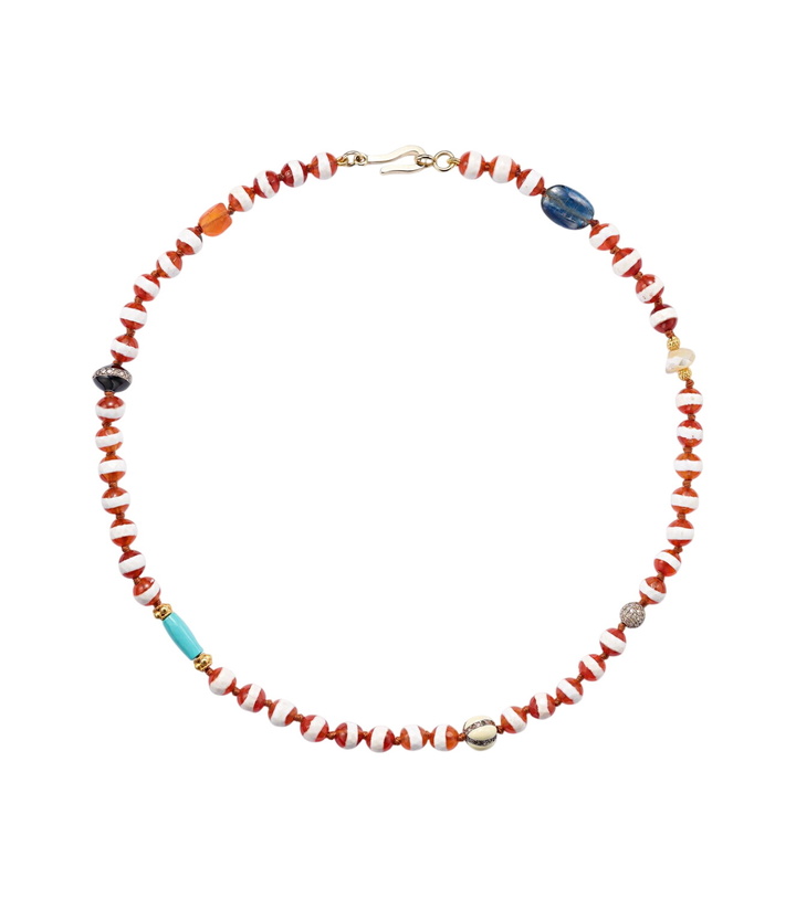 Photo: Ileana Makri Globetrotter beaded necklace with gemstones