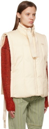 GANNI Off-White Oversized Puff Vest