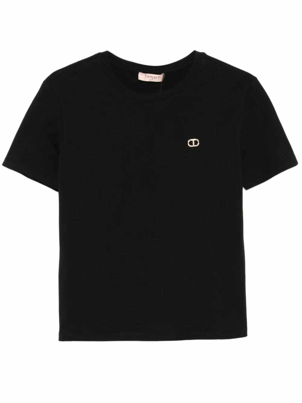 Photo: TwinSet Logo Embellished T-shirt