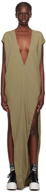 Photo: Rick Owens DRKSHDW Khaki Arrowhead Maxi Dress