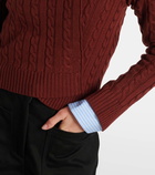 Victoria Beckham Cable-knit wool cardigan