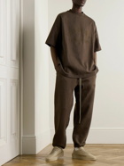 FEAR OF GOD ESSENTIALS - Logo-Appliquéd Cotton-Blend Jersey Sweatpants - Brown