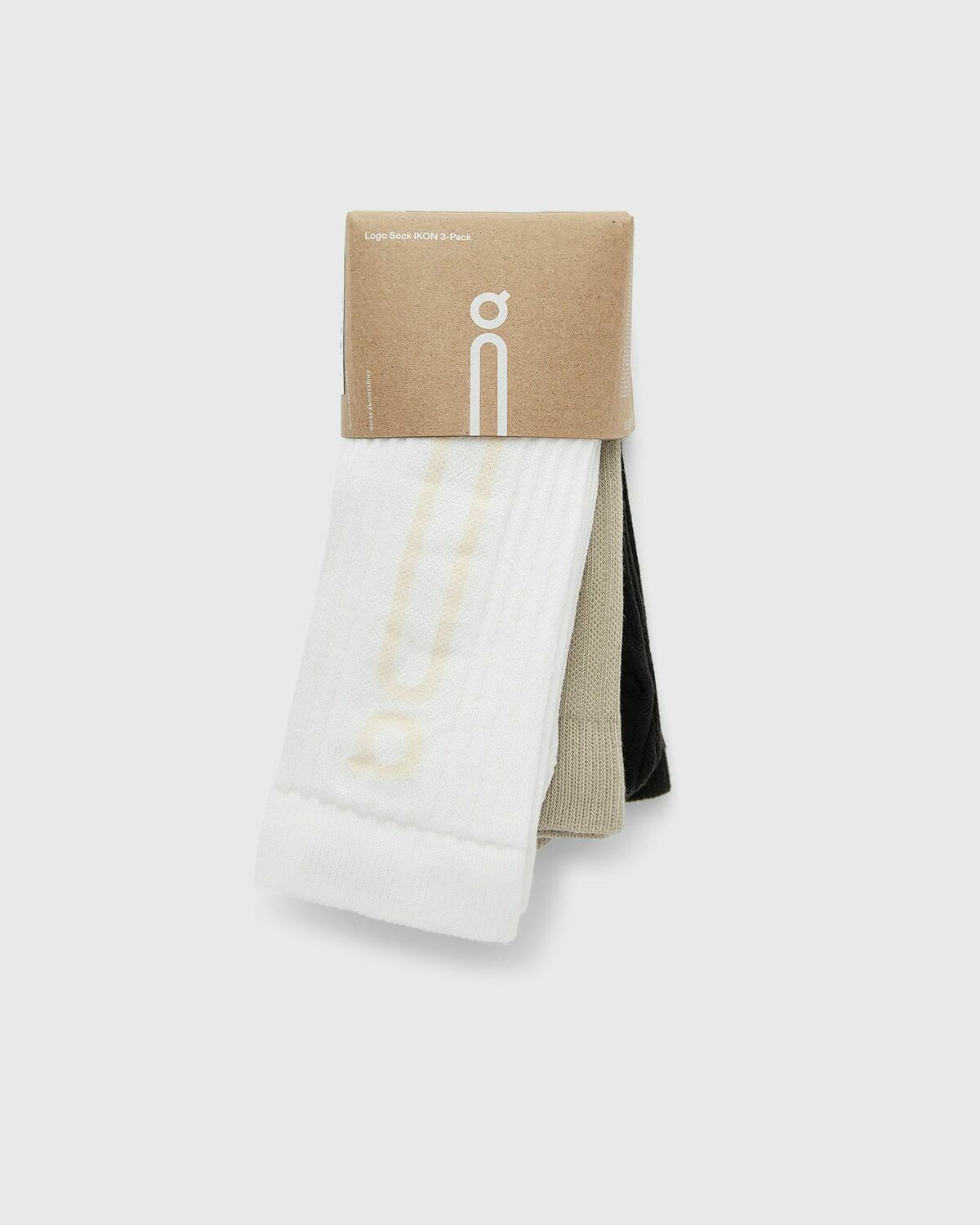 On Ikon Logo Sock 3 Pack Black/White Socks