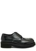 Valentino Studded Leather Derby Shoes Black