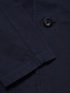 Mr P. - Garment-Dyed Organic Cotton-Twill Blazer - Blue