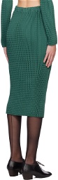 ISSEY MIYAKE Green Spongy-28 Midi Skirt