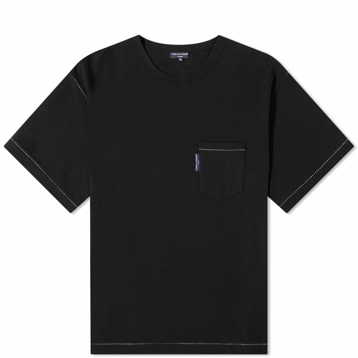 Photo: Comme des Garçons Homme Men's Contrast Stitch Pocket Logo T-Shirt in Black