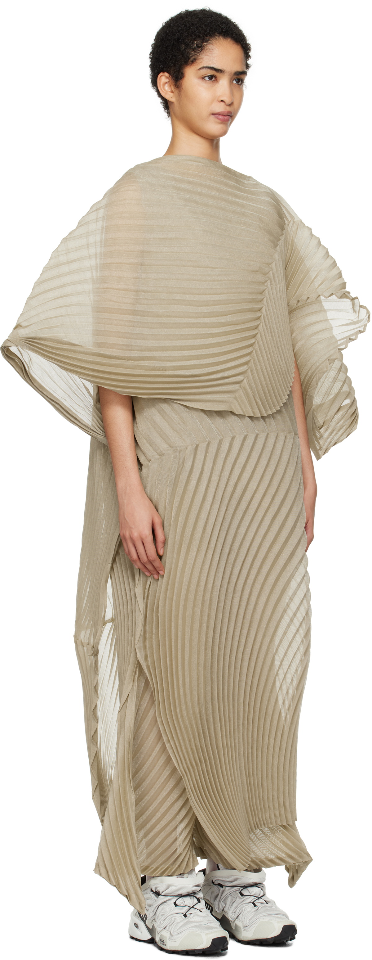 ISSEY MIYAKE Beige Wander Maxi Dress Issey Miyake Men