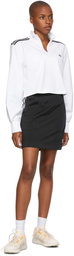 adidas Originals White Smocked Cuff Cropped Half-Zip Sweatshirt