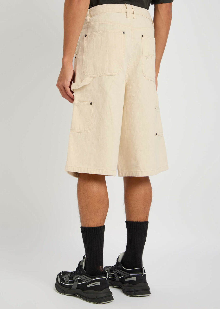 Honor The Gift Gears Woven Cotton Shorts Cream