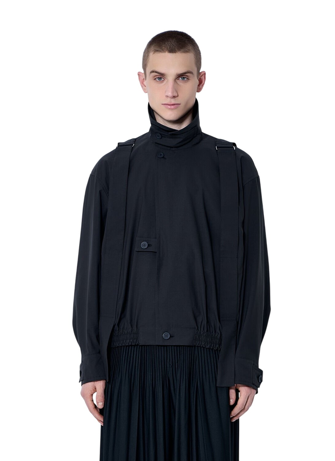 Homme Plissé Issey Miyake Men's Arc Pleated Zip Track Jacket in