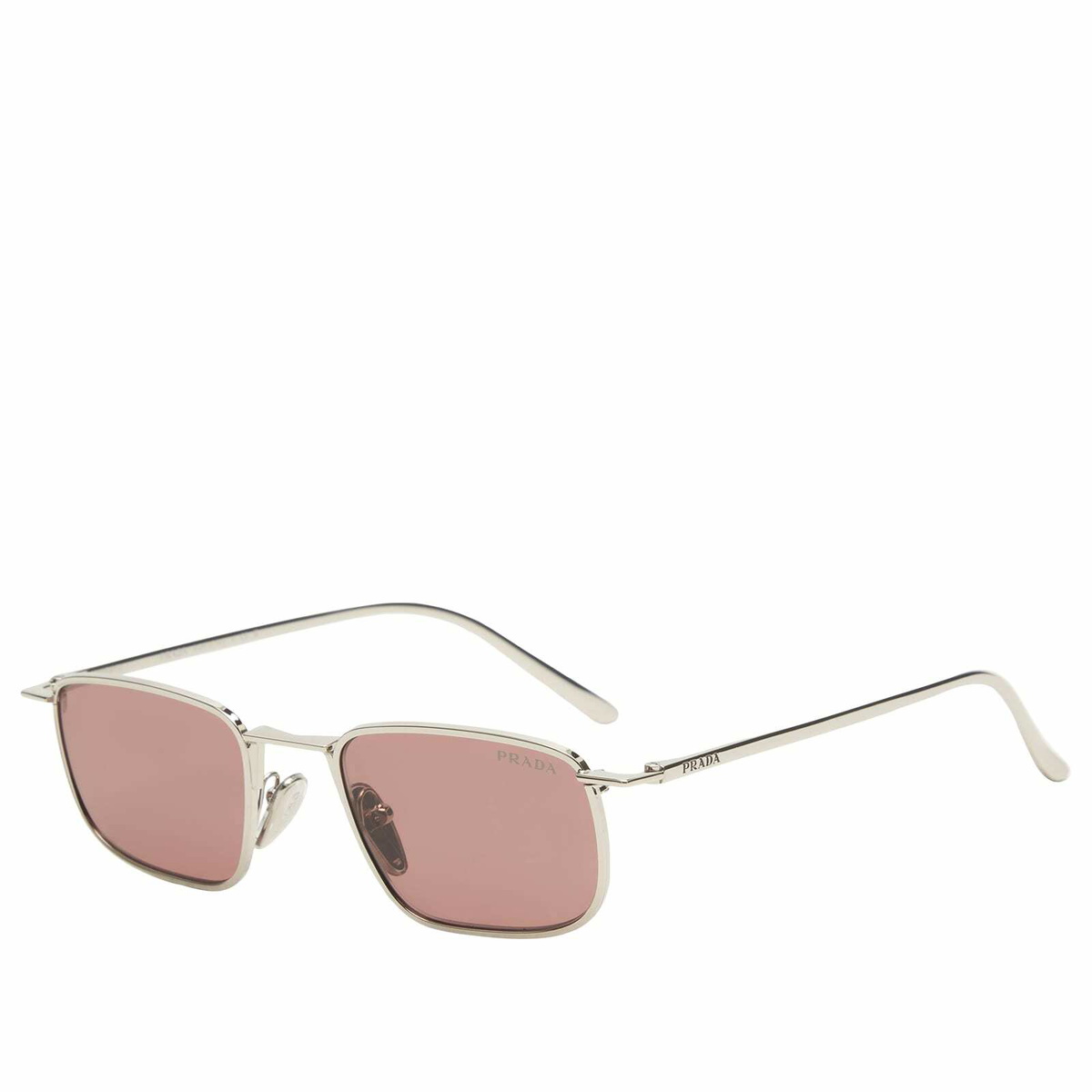 Prada Eyewear D52S Sunglasses in Silver/Bordeaux 