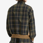 Comme des Garçons Homme Men's Weather Check Mix Harrington Jacket in Khaki/Beige