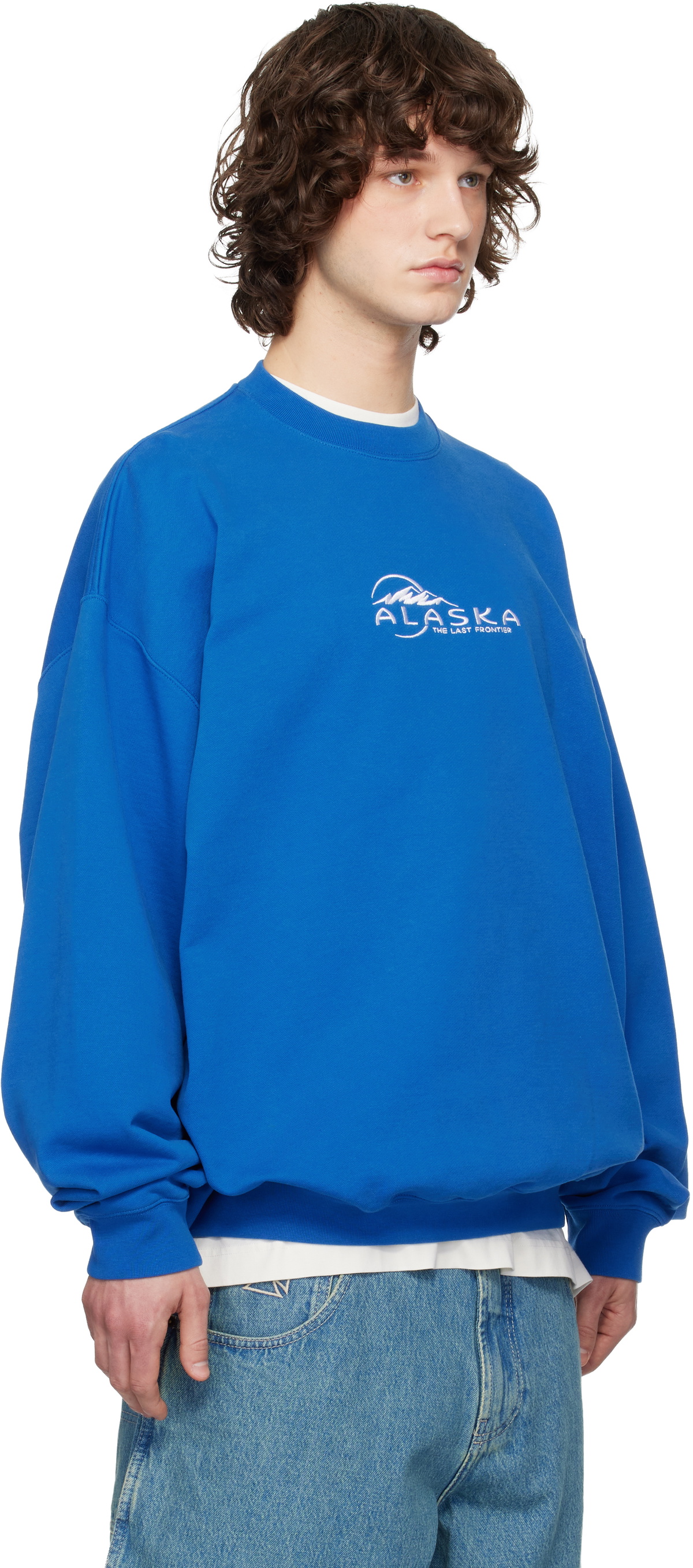 VETEMENTS Blue 'Alaska' Tourist Sweatshirt