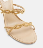 Rene Caovilla Braid crystal-embellished satin sandals