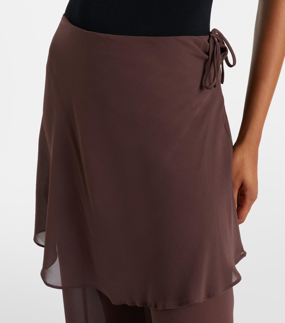 Christopher Esber Sheer silk wide-leg pants