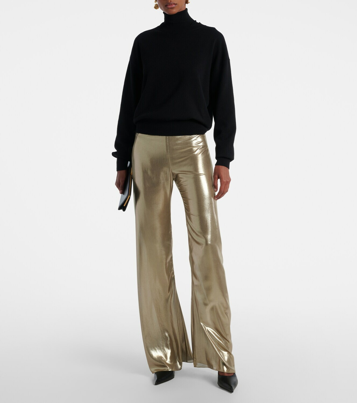 Galvan High-rise wide-leg pants