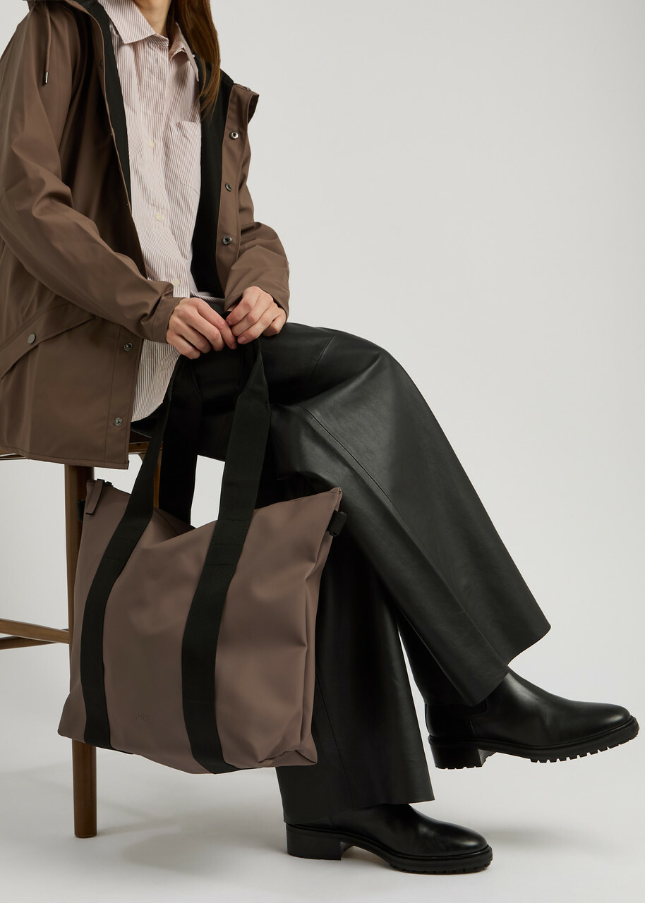 Rains Mini Rubberised Tote - Chocolate - One Size
