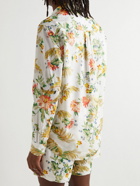 ERDEM - Julian Grandad-Collar Floral-Print Cotton-Poplin Shirt - White