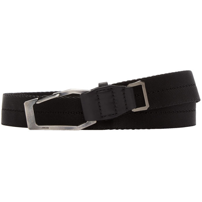 Julius logo-buckle Strap Belt - Black