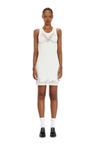 Diesel Mini tank dress with devoré lace effect - Dresses Womens in White
