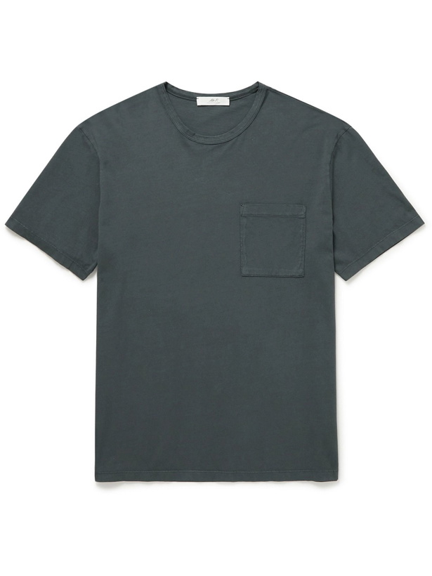 Photo: Mr P. - Natural Dye Organic Cotton-Jersey T-Shirt - Blue