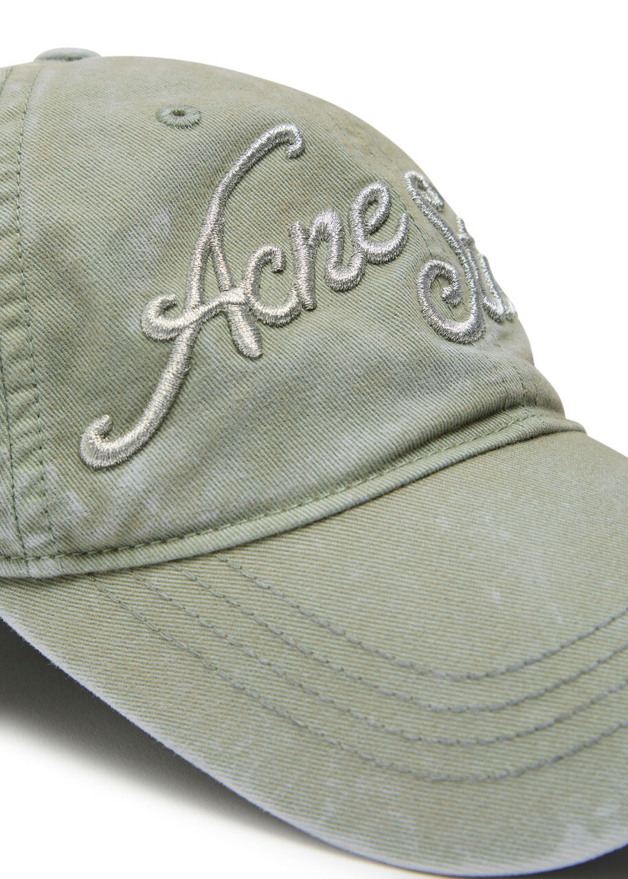 Acne Studios Logo-embroidered Cotton cap - Grey - One Size