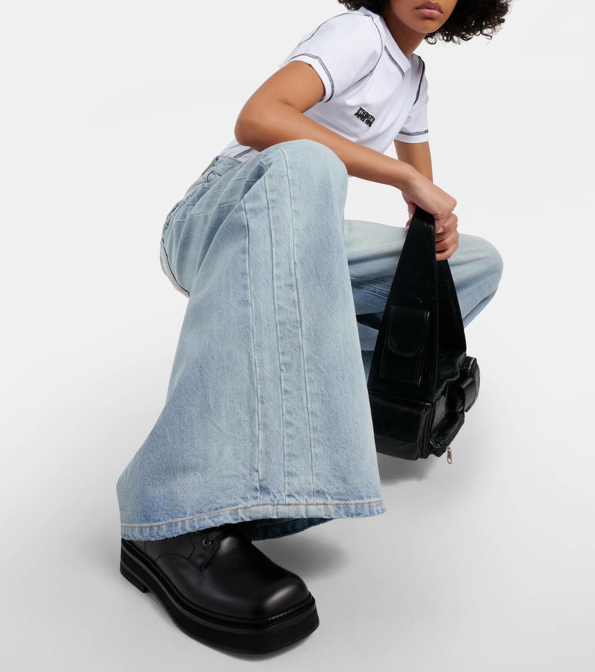 Vetements Distressed wide-leg jeans Vetements