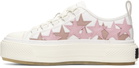 AMIRI White & Pink Stars Court Low Sneakers