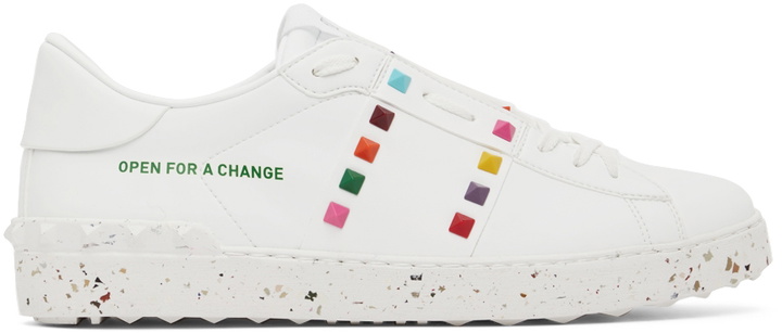 Photo: Valentino Garavani White & Multicolor Open For A Change Sneakers