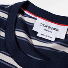 Thom Browne Men's Stripe T-Shirt in Navy