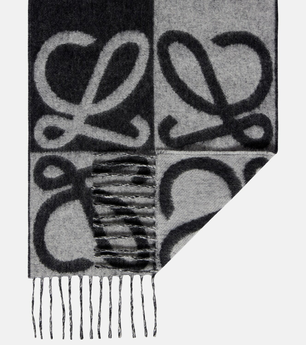 Loewe Anagram wool and cashmere scarf