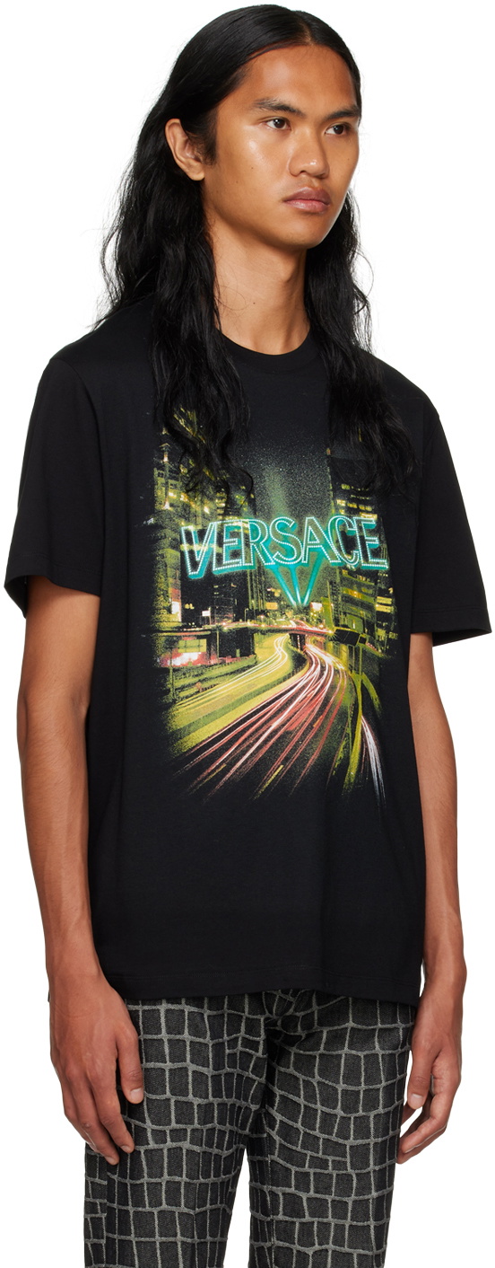Versace Black City Lights T-Shirt Versace