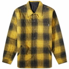 Fucking Awesome Men's Reversible Flannel Jacket in Yellow/Black