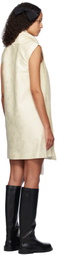 AO Yes Off-White Fringed Scarf Minidress