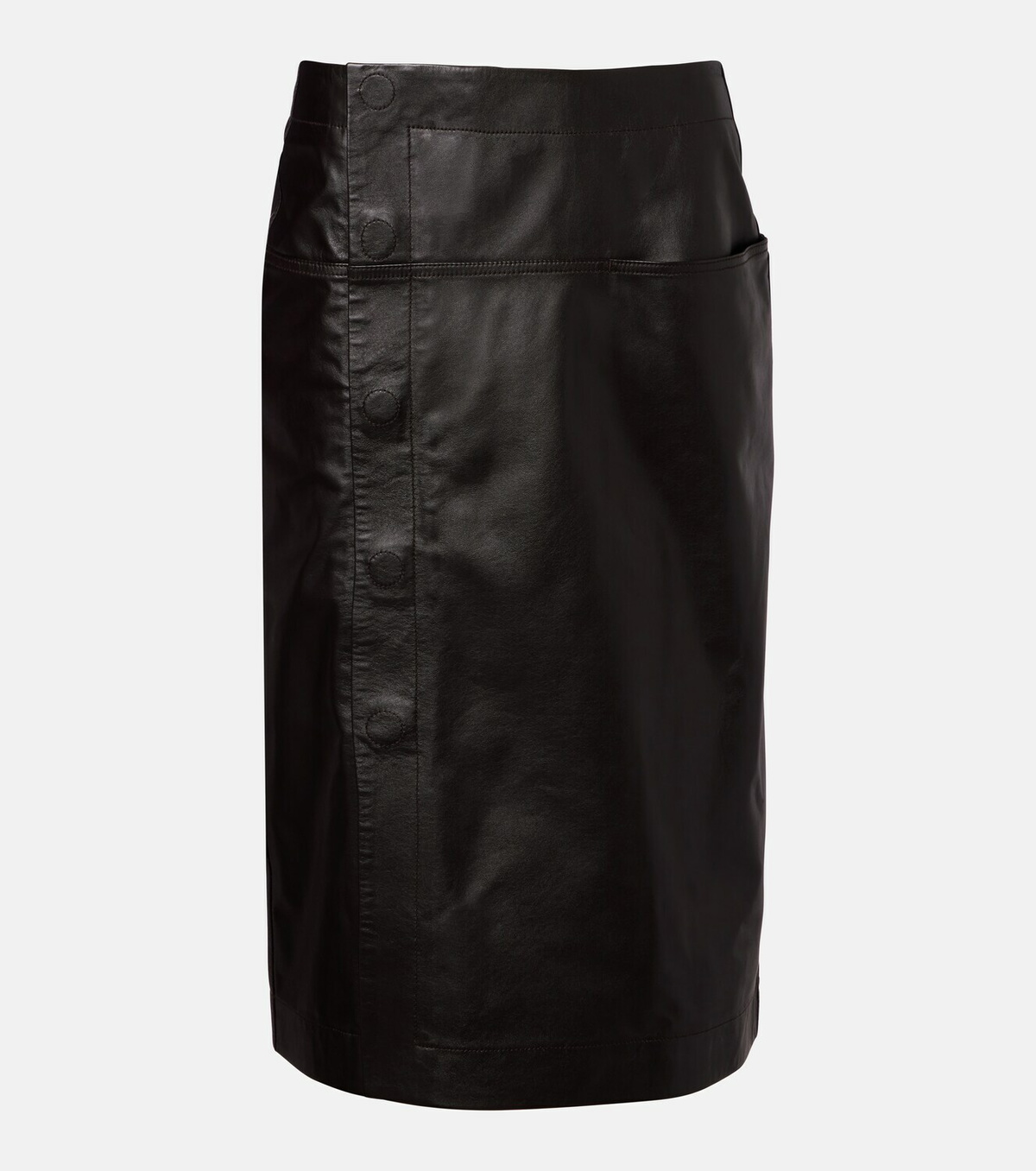 Lemaire Leather midi skirt
