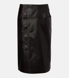 Lemaire Leather midi skirt