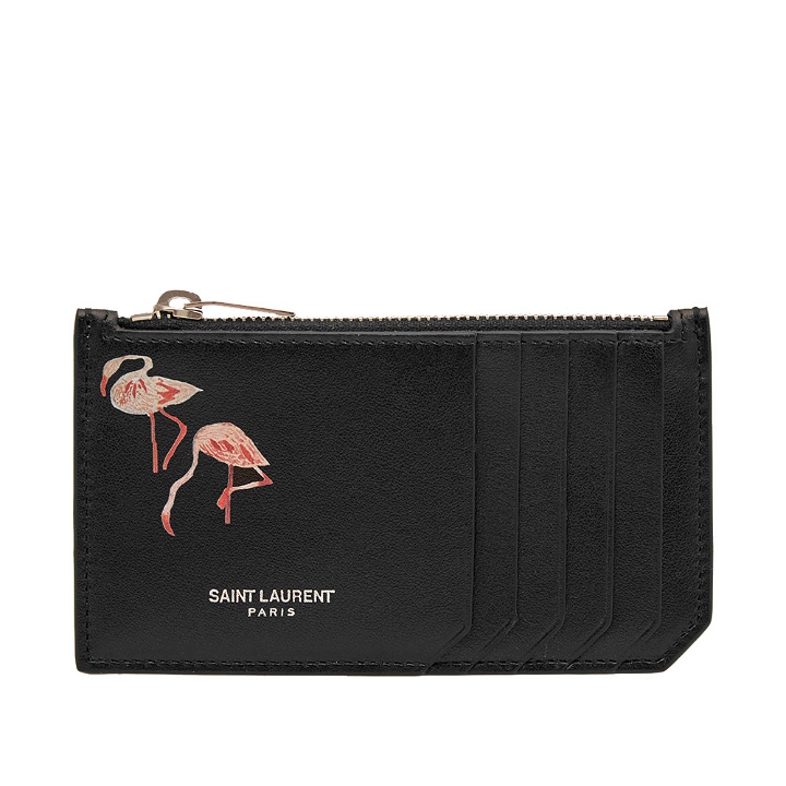 Photo: Saint Laurent Flamingo Zip Wallet